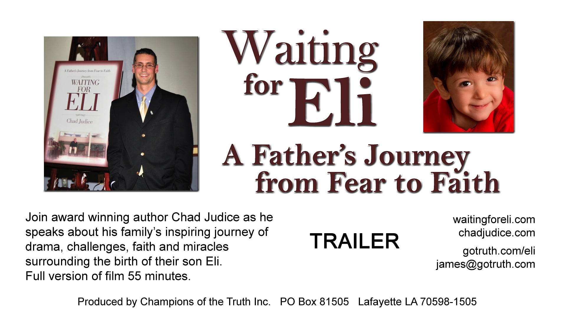 Watch Waiting for Eli -- A Fathers Journey from Fear to Faith, by Chad Judice Online Vimeo On Demand on Vimeo