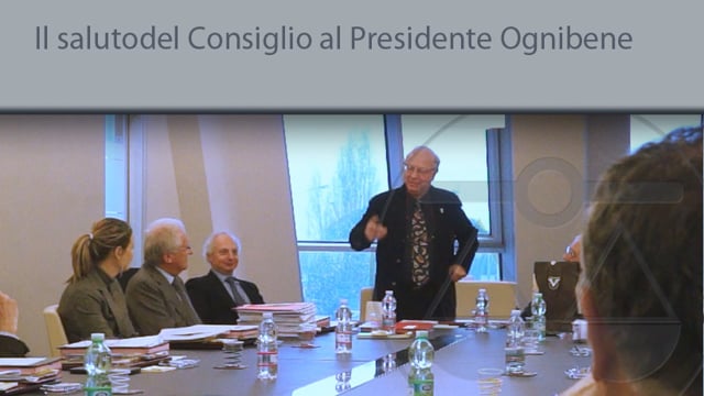 Il saluto del Consiglio al Presidente Ognibene - 15/1/2015