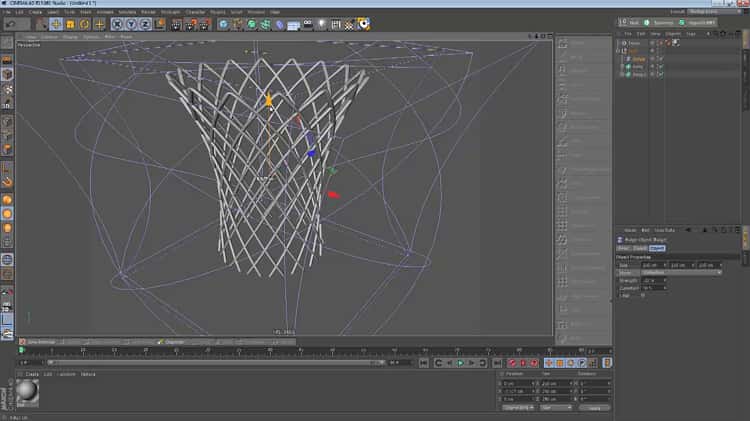 Making a Basketball Net by using Deformers Mini Tutorial with Cinema 4D R13