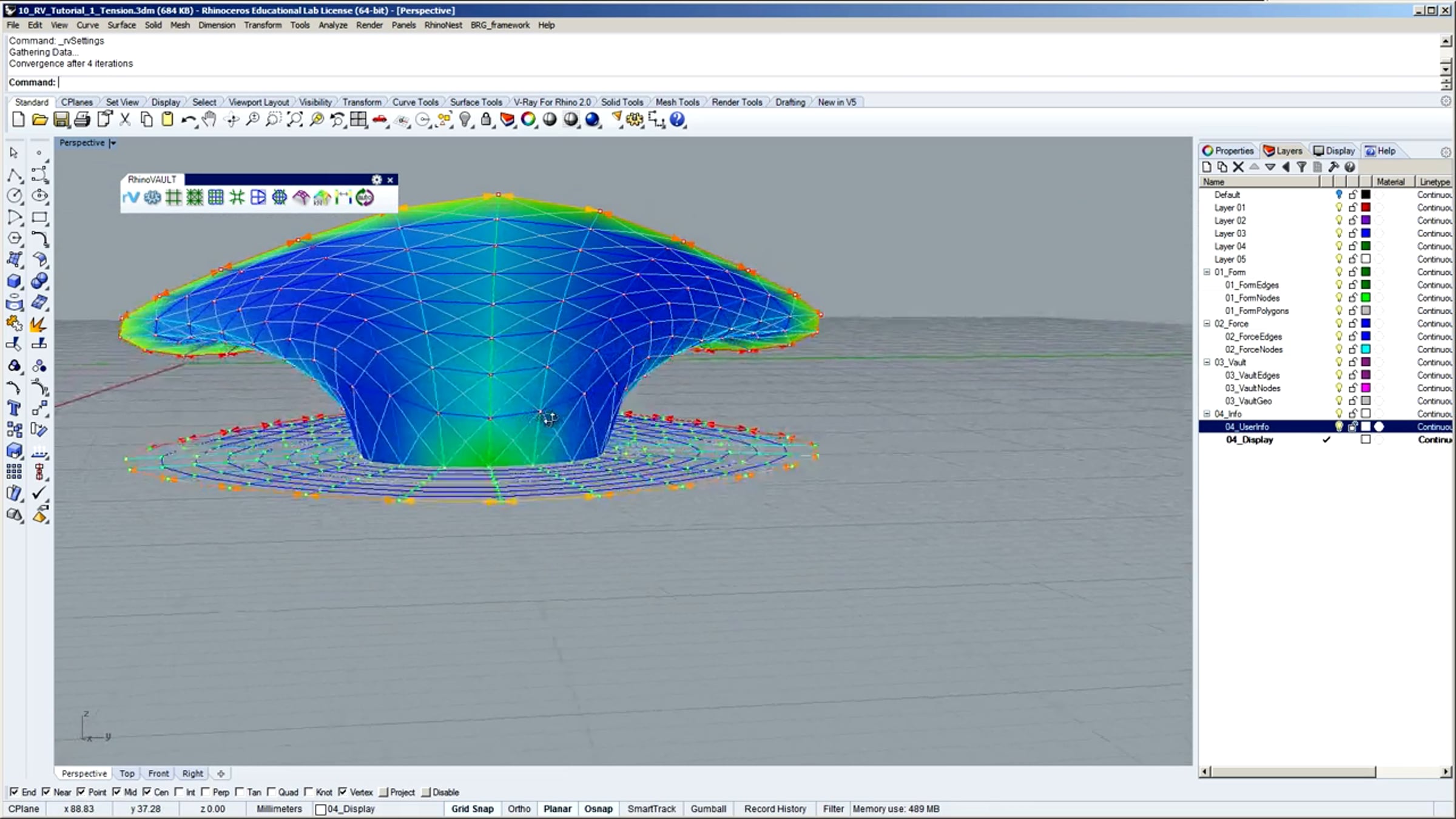 #10 Tutorial for RhinoVAULT – Using Tension Elements | Videos & Movies ...