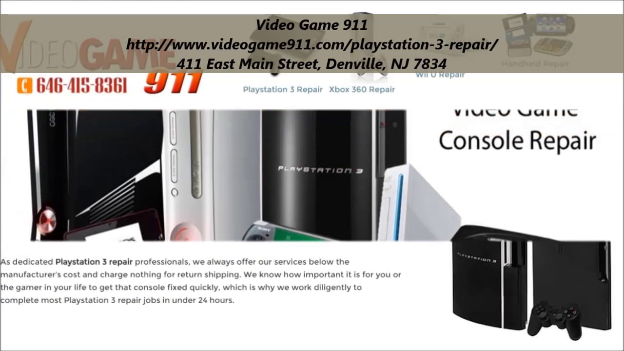 Video Game 911 Ps3 Repair Services in Denville, NJ on Vimeo
