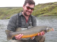 Icelandic fly fishing guide Gummi at the office :)