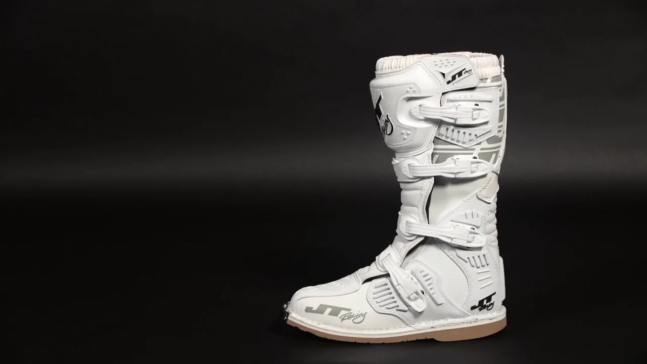 JT Racing JT Pro モトクロスブーツ ホワイト/ベージュ JT Racing 2015 Podium Boot - Racer X