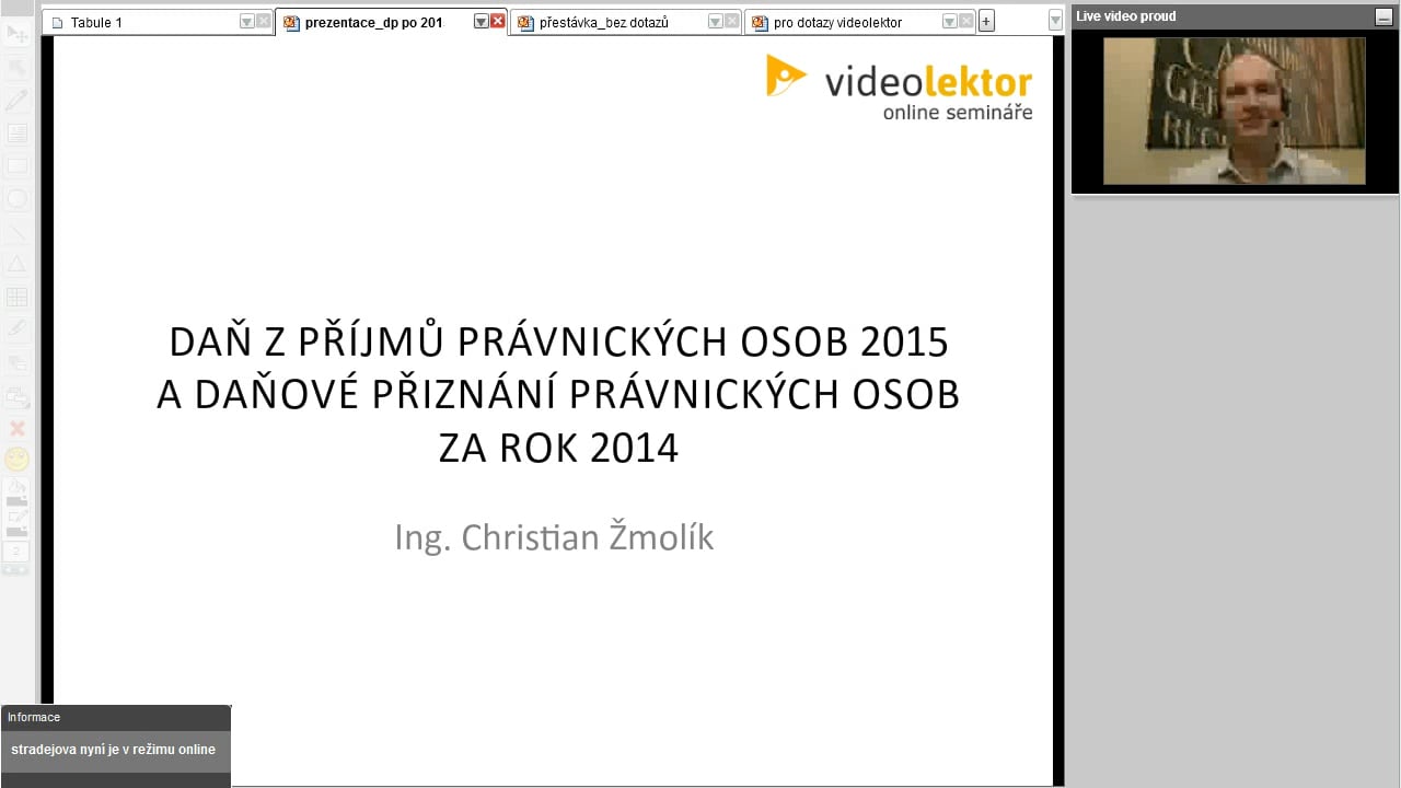 Daň z příjmů právnických osob 2015 a daňové přiznání právnických osob za rok 2014