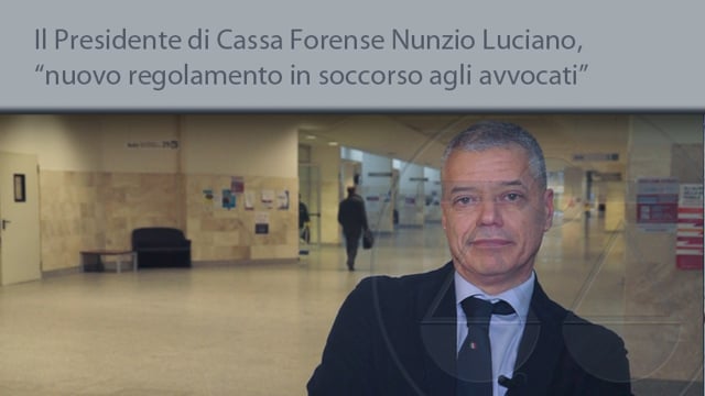 Il Presidente di Cassa Forense Nunzio Luciano, 