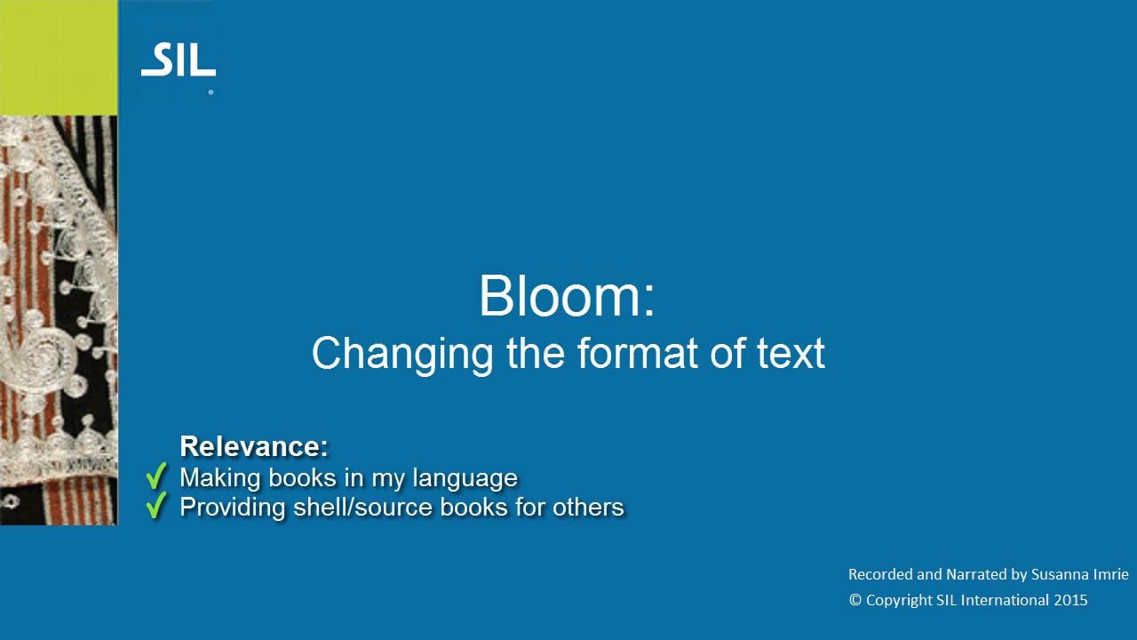 Getting Started with Bloom - Bloom: Changing the Format of Text on Vimeo