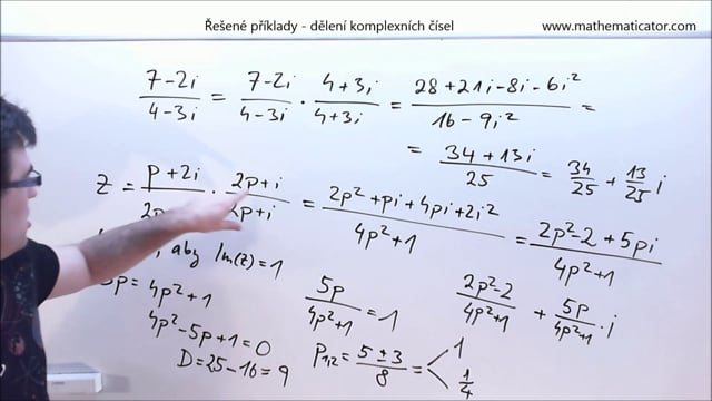 15. Řešené příklady - dělení komplexních čísel