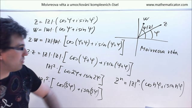 12. Moivreova věta a umocňování komplexních čísel