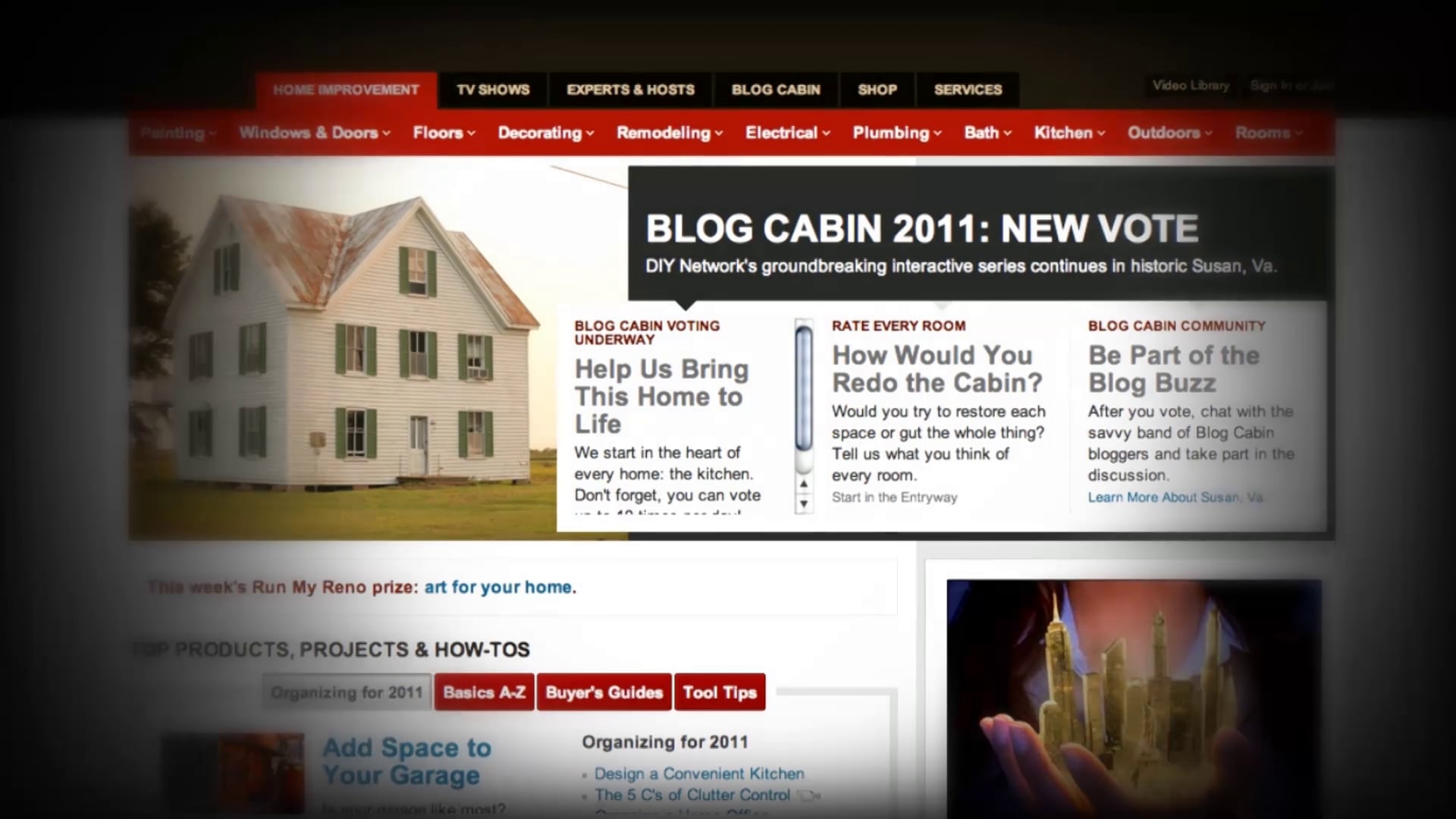 TV: DIY 2011 Blog Cabin Sweepstakes :15