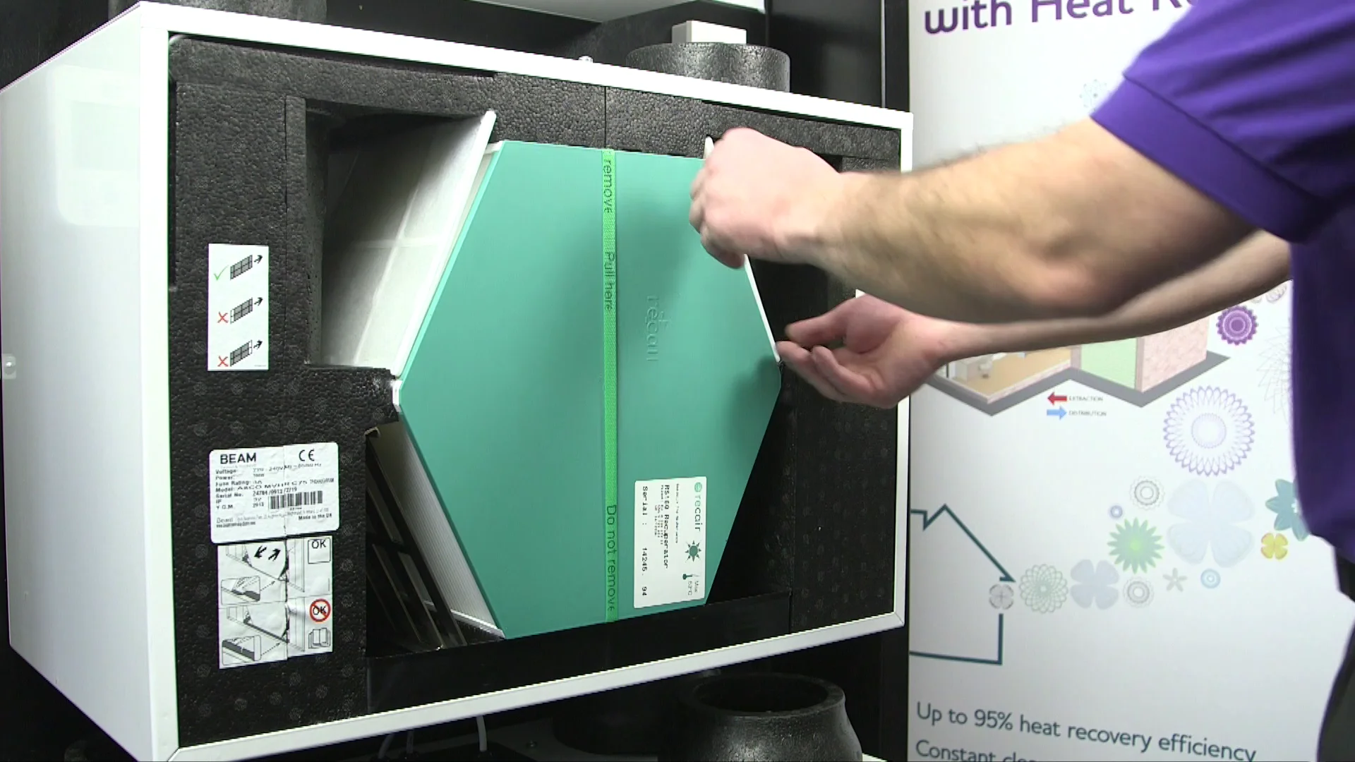 How to change filters on BEAM Axco MVHR Counterflow range on Vimeo