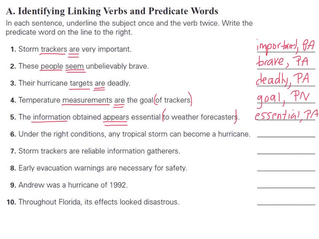 Linking Verbs & Predicate Words on Vimeo