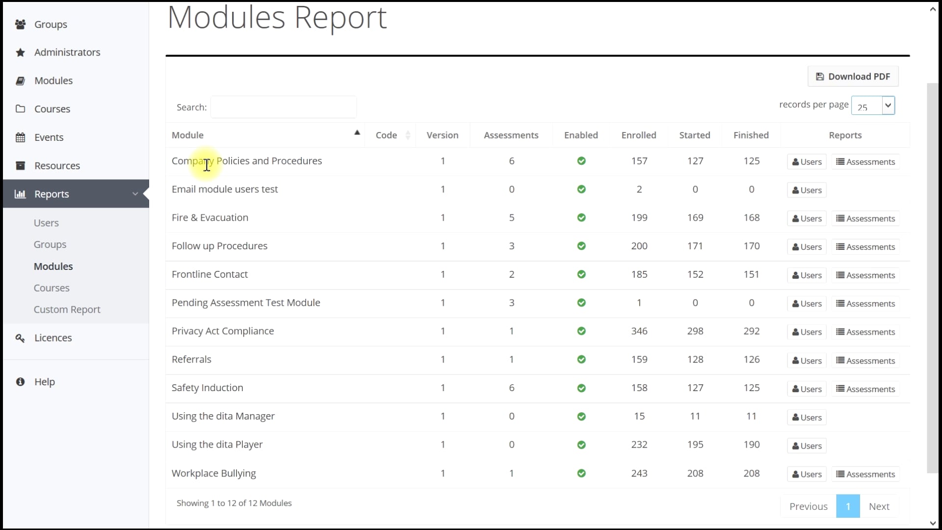 Reports on Vimeo