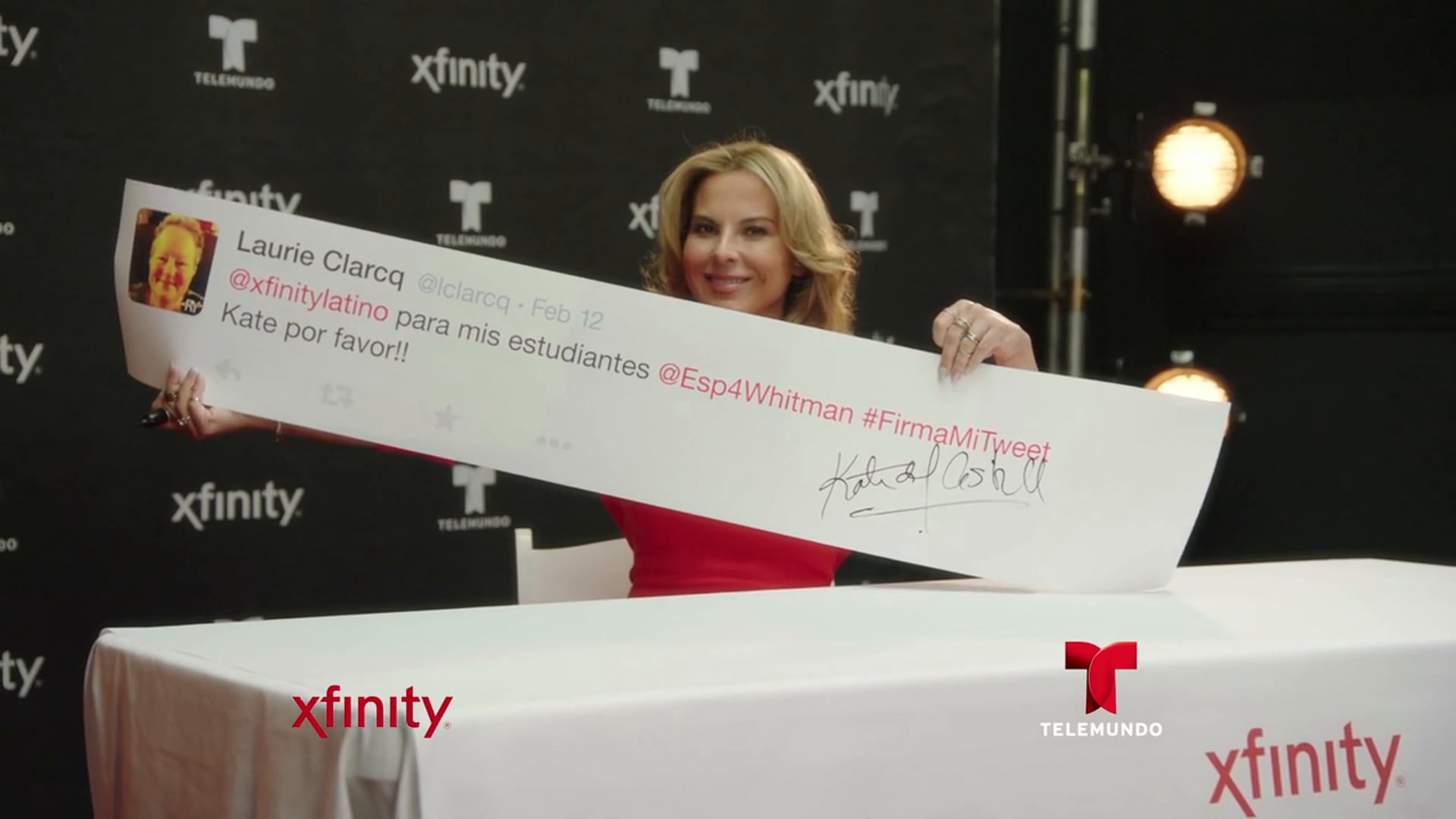 Xfinity    '#SignMyTweet                 with Kate del Castillo'
