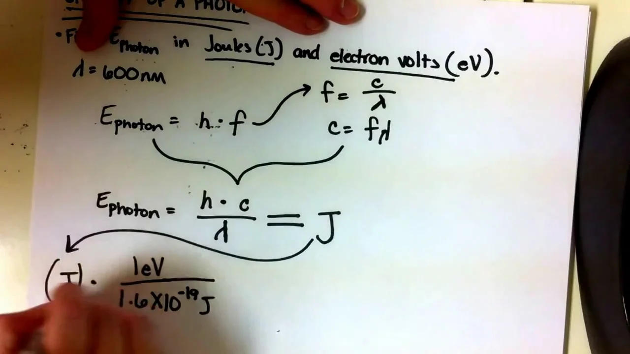 Electron volt joule outlet conversion