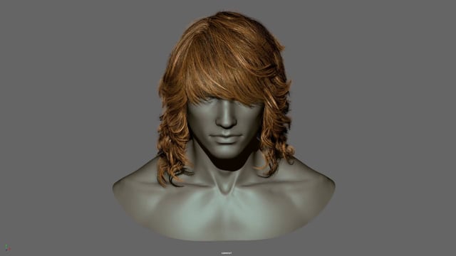 CG hair with Maya's Xgen : wavy hair