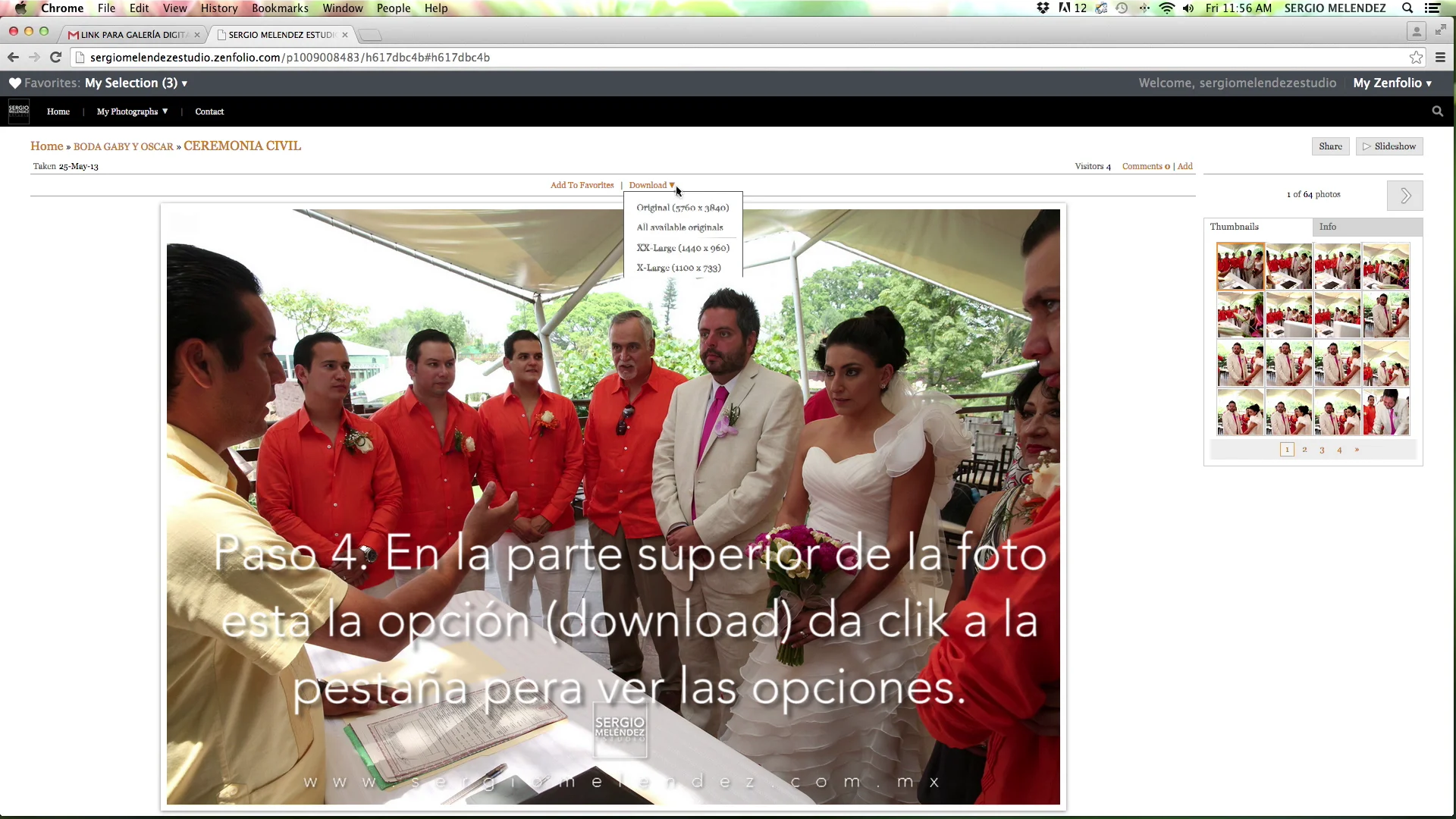 Tutorial para descarga y selección en "Zenfolio" on Vimeo