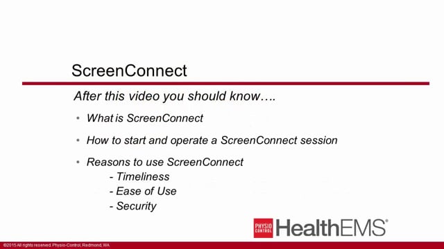 HealthEMS 1006 - Essentials - ScreenConnect