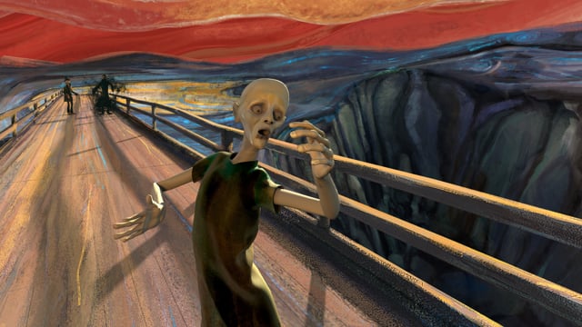 ムンクの名画 叫び をアニメ化して音楽をつけたらこうなった Gigazine