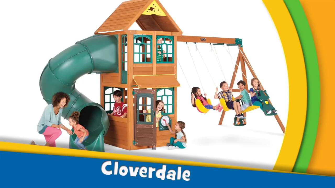 Kidkraft cloverdale cheap wooden playset