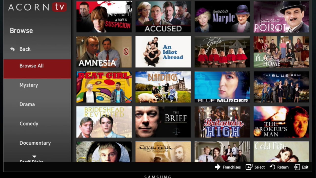 Acorn TV Samsung Smart TV App Walkthrough on Vimeo