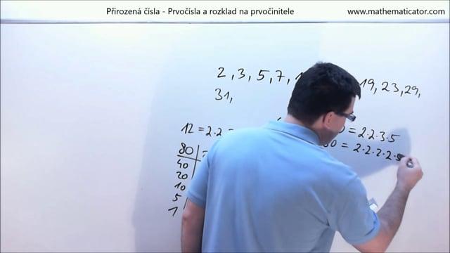 Přirozená čísla - Prvočísla a rozklad na prvočinitele