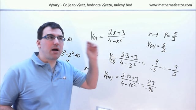 Výrazy - Co je to výraz, hodnota výrazu, nulový bod