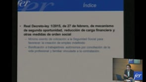 Pedro Jos Sez, nos explica las Novedades del RDLey 1/2015 para la bonificacin de contrataciones y trabajo autnomo