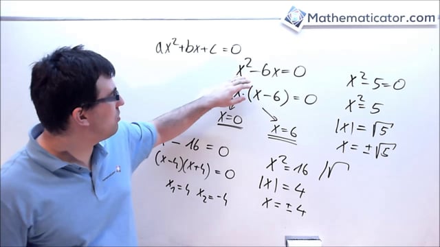 Kvadratické rovnice - speciální případy