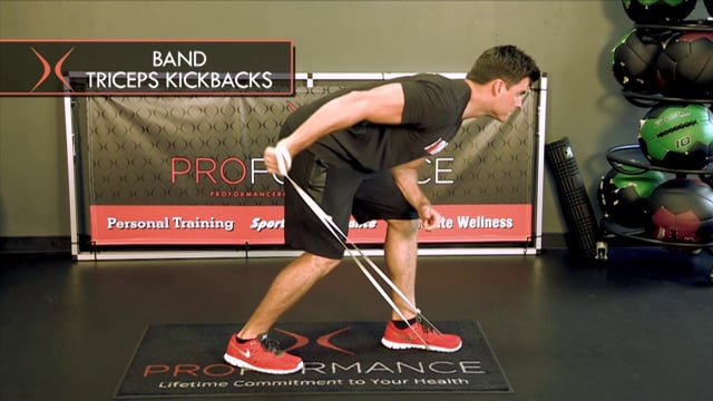 One Arm Triceps Kickback With Bands