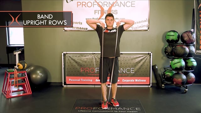 Upright row resistance discount band