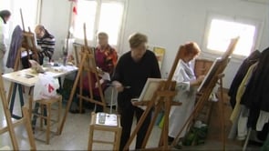 Bona marxa de la secció de pintura de l'Escola municipal d'adults.