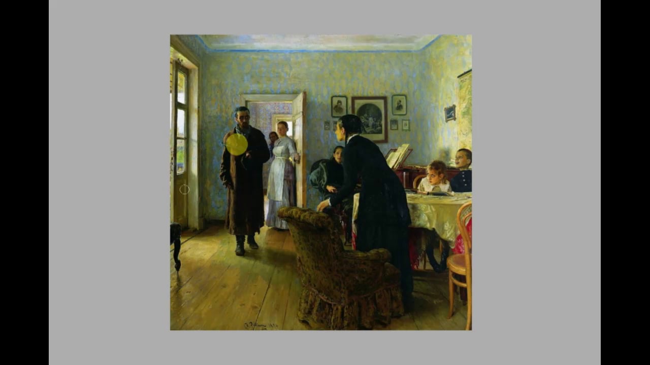 Через много лет репин вспомнил. Картина неждали Репина. Репин не ждали. Репин жанровая живопись