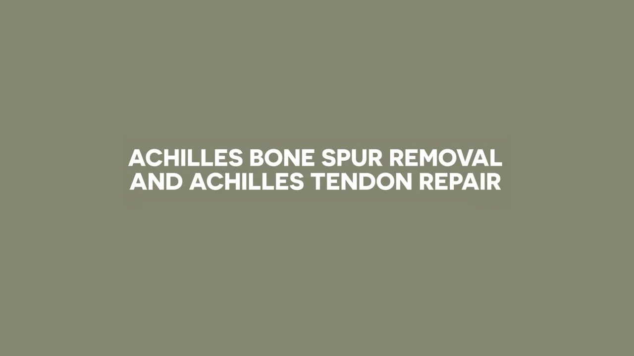 Achilles tendon bone spur surgery video clearance