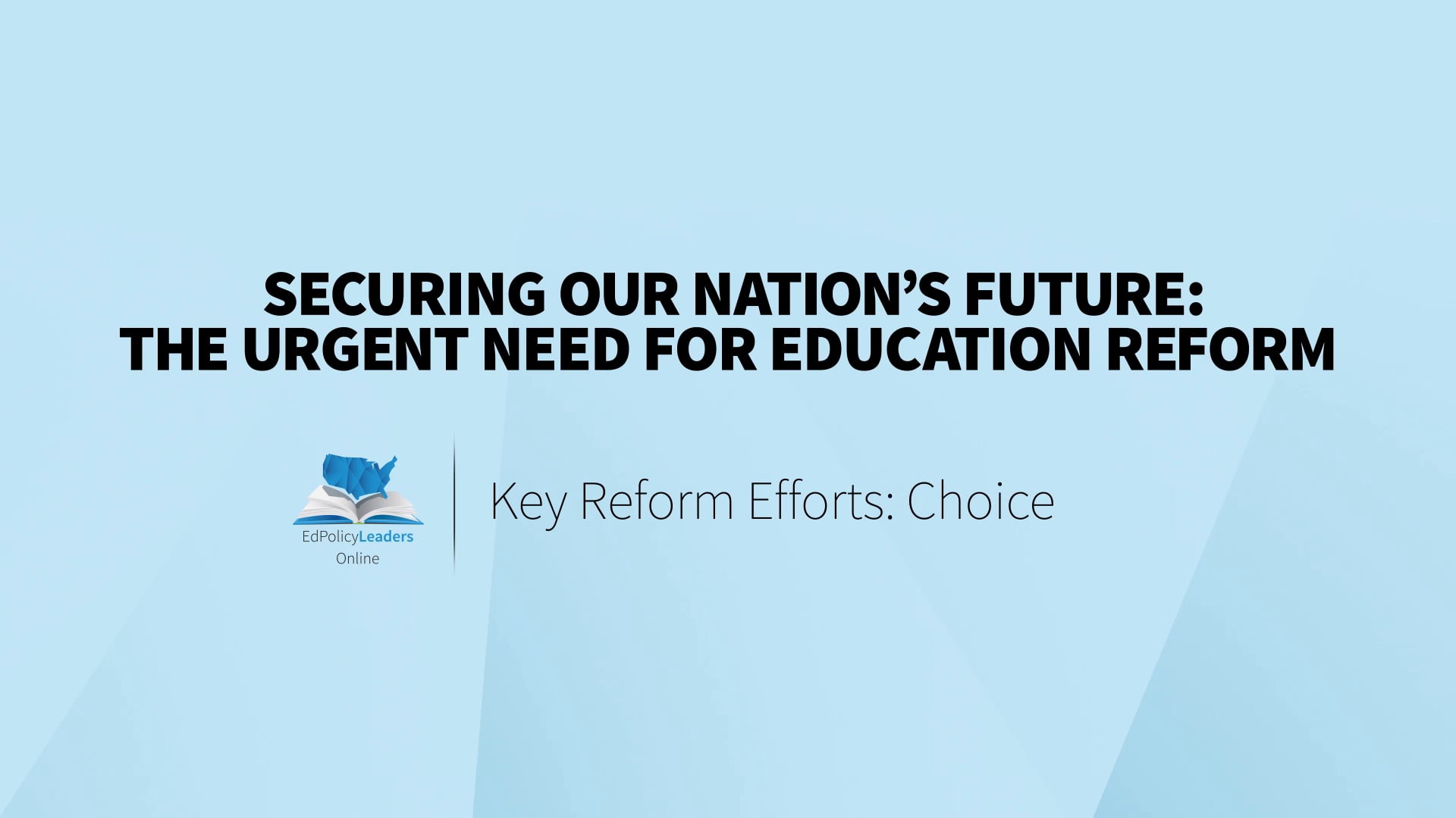 Key Reform Efforts: Choice on Vimeo