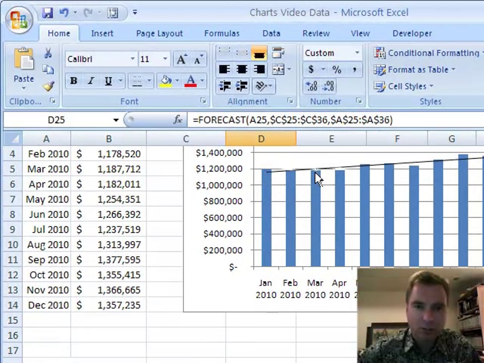 Excel Video 101 Forecasting Part 1