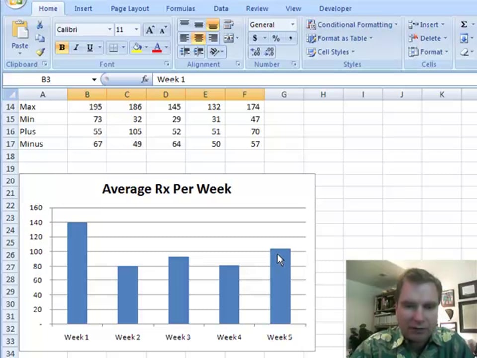 Excel Video 106 Error Bars