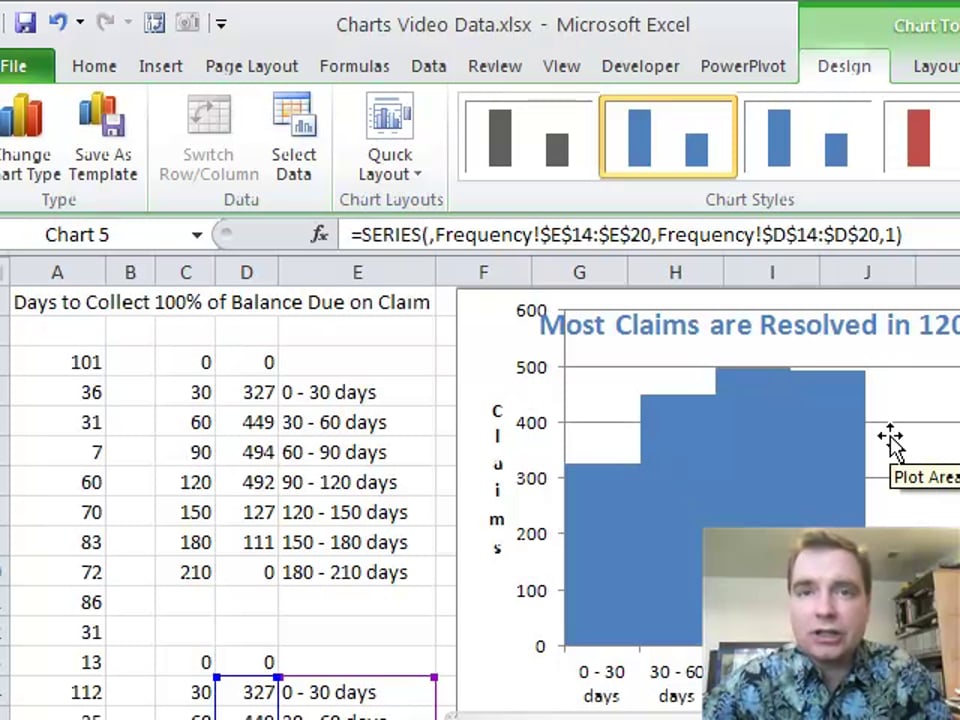 Excel Video 130 Frequency Charts