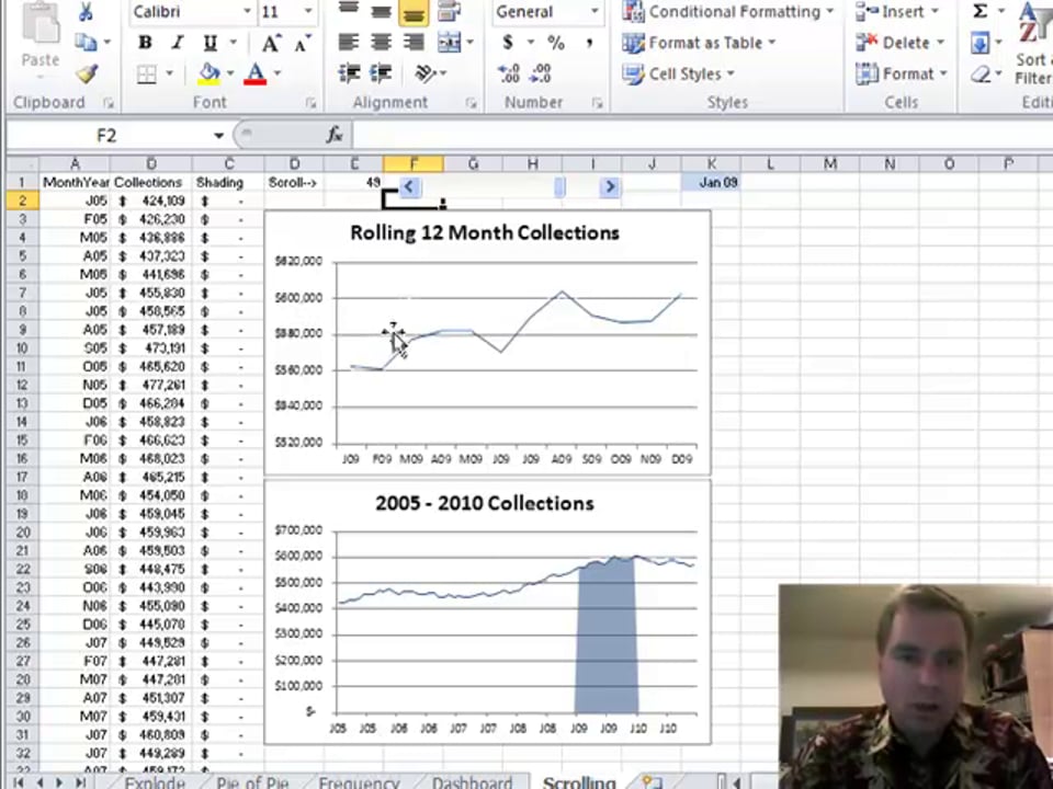 Excel Video 133 Scrolling Chart Overview