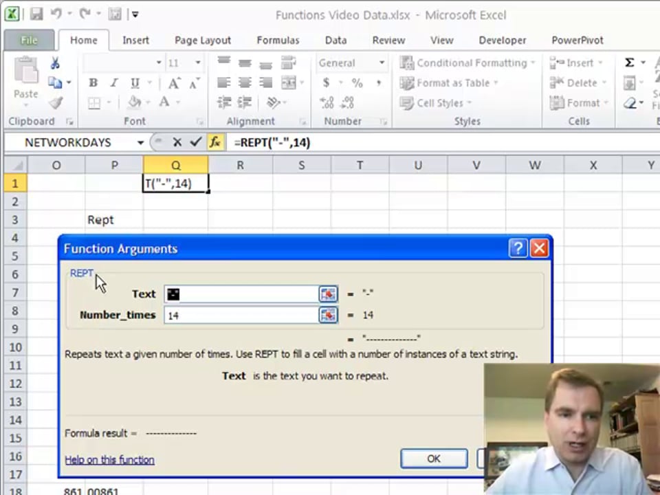 Excel Video 161 REPT