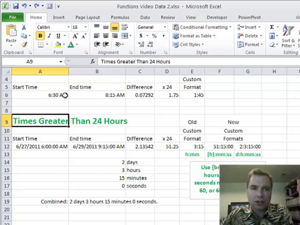 Excel Video 169 Time to Format Times