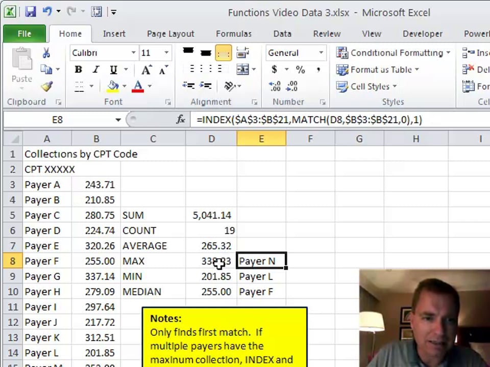 Excel Video 183 INDEX and MATCH as a Lookup