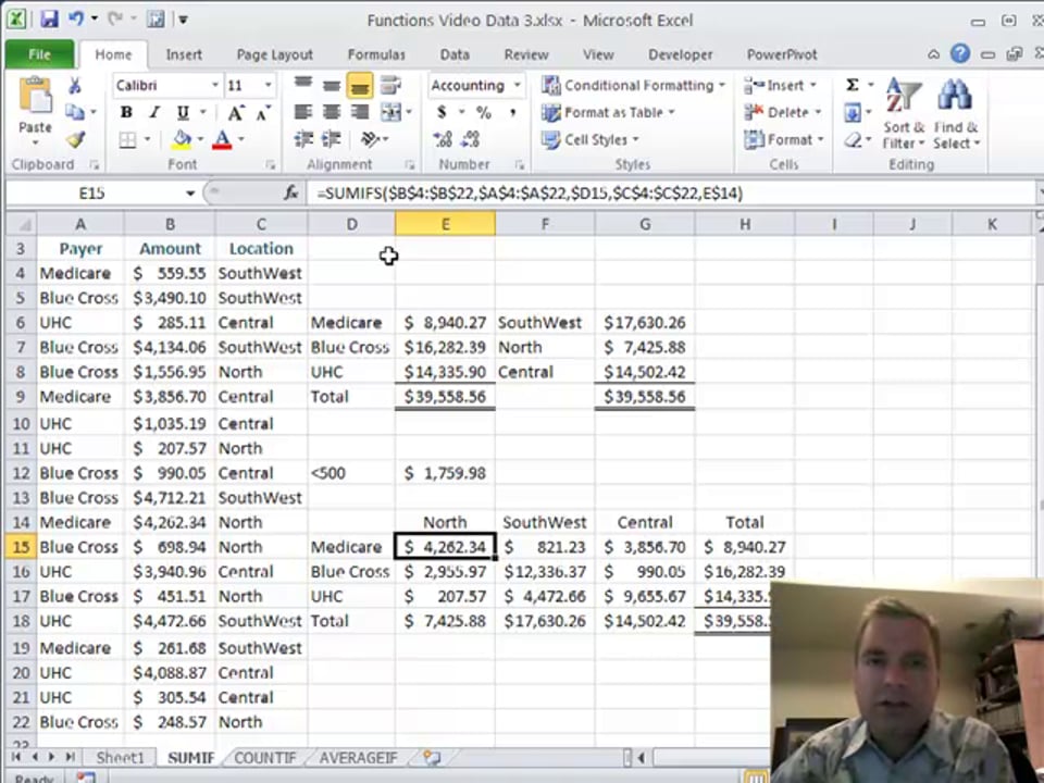 Excel Video 185 SUMIFS