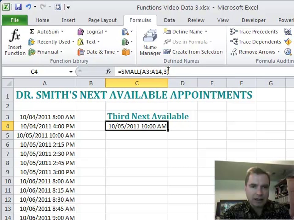 Excel Video 195 LARGE and SMALL