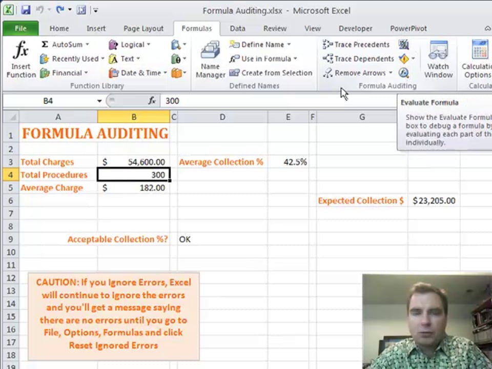 Excel Video 198 Error Checking
