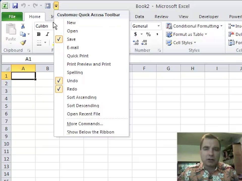 Excel Video 201 Quick Access Toolbar, Part 1