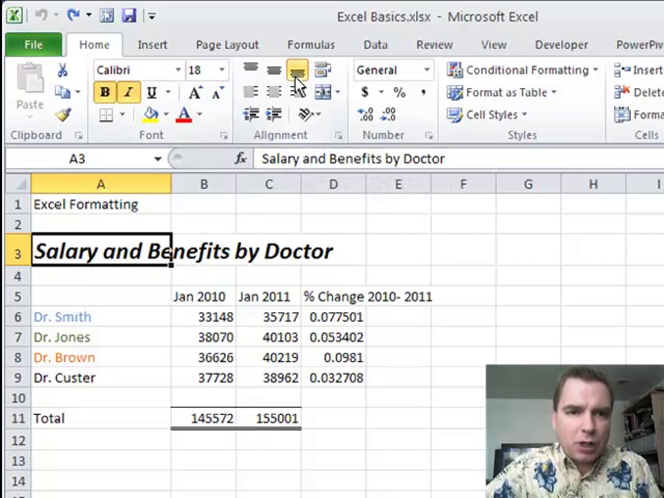 Excel Video 213 Format Cells, Part 3