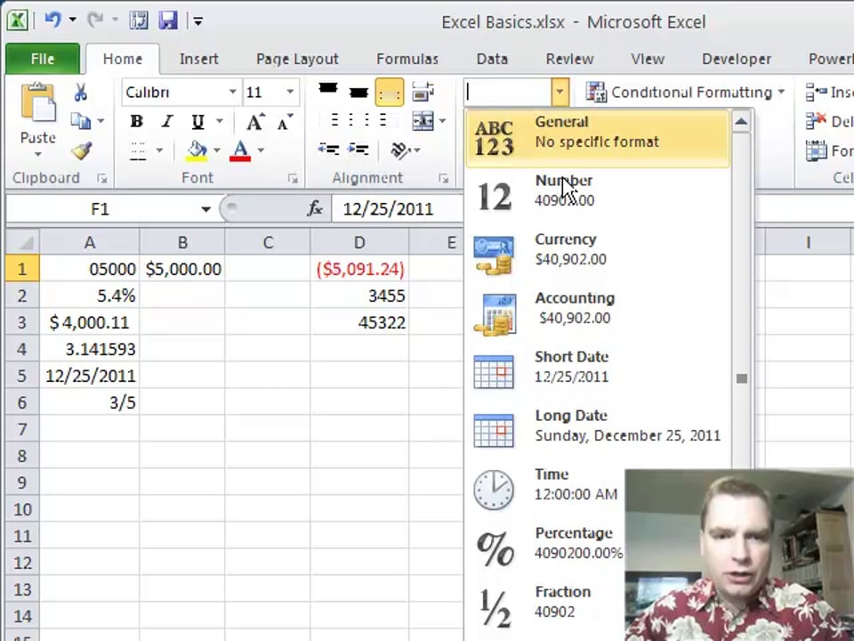 Excel Video 218 Custom Date Formats