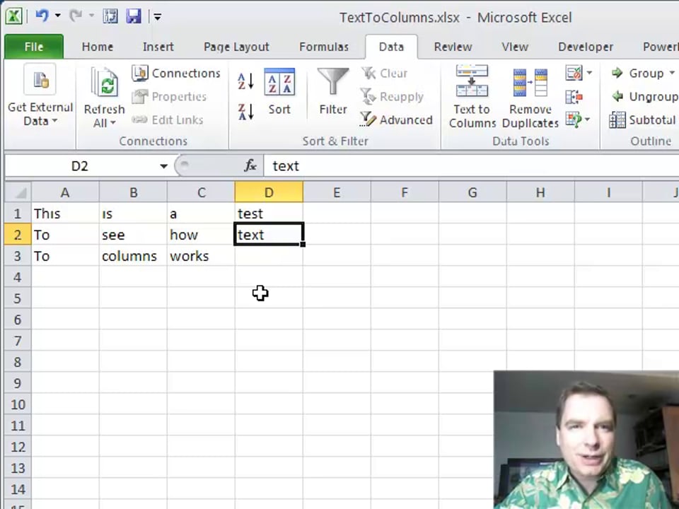 Excel Video 229 Text to Columns