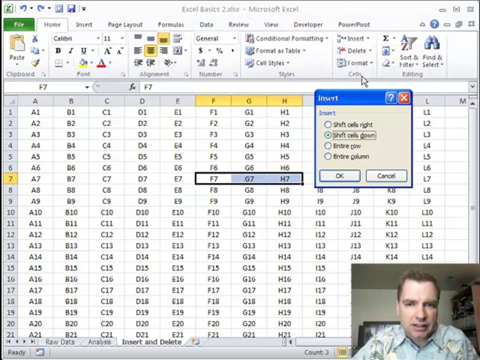 Excel Video 246 Insert and Delete Part 2
