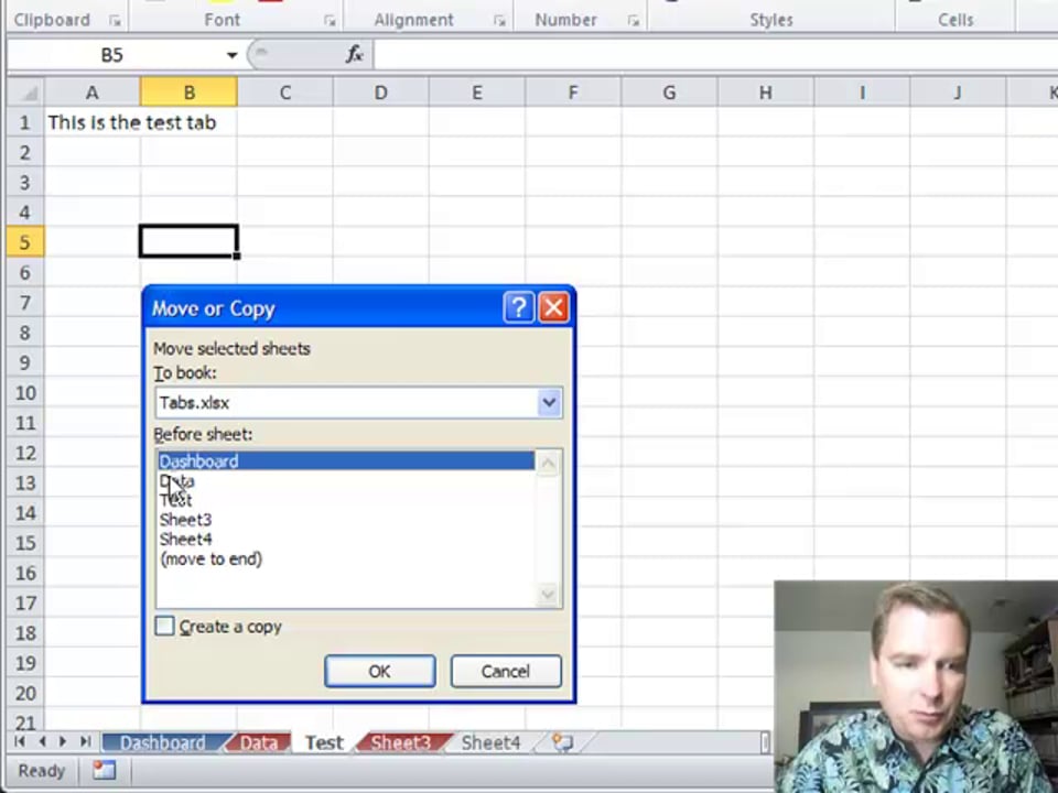 Excel Video 248 Moving and Copying Tabs